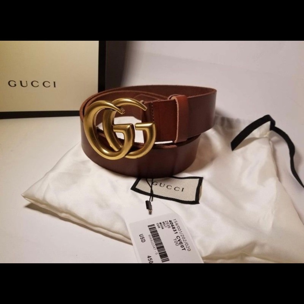 Gucci Brown GG Belt
